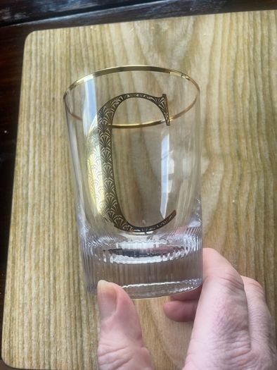 Quality monogrammed glass tumblers