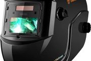 Welding Helmet Auto Darkening: True Color Solar Powered Auto Darkening Welding Helmets Welder Mask Hood (Bright Black)