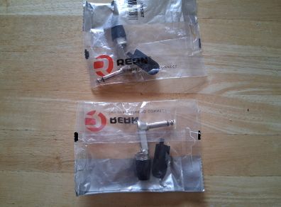 Two new 1/4" Rean Angle Jack Connectors