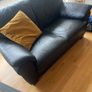 Black leather 3 piece suite Image 3