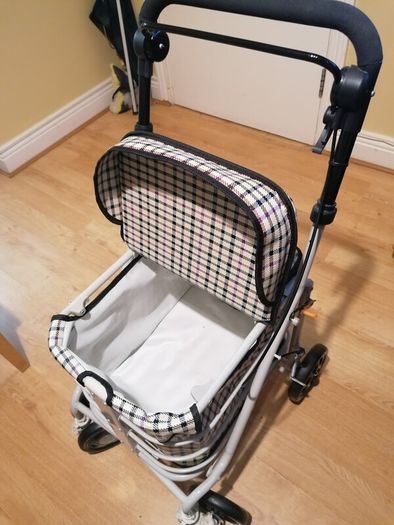 shopping trolley also can be used as a seat brand new.