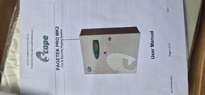 Fire Alarm Pagetek Pro Mk2