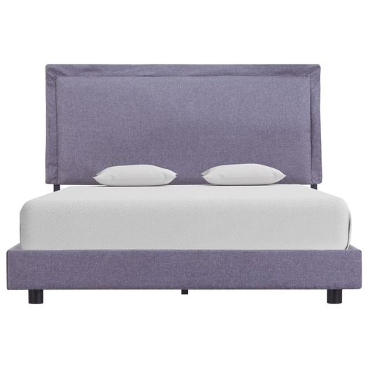 Bed Frame Light Grey Fabric 135x190 cm