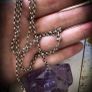 Ancient Antique Whale Tooth and Amethyst on Sterling Silver Chain Image 5