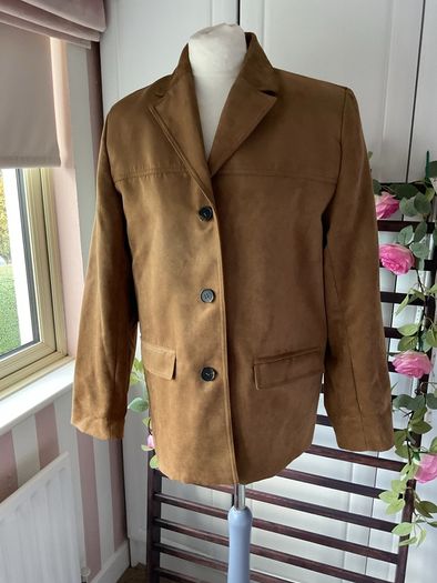 blazer Bnwt H&M size small tan suede effect jacket