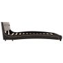 Bed Frame with LED Grey Faux Leather 150x200 cm Image 5