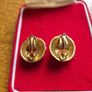 Vintage Gold Tone Earrings Image 3