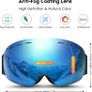 Ski goggles, Mens Women Skiing goggles Adults Over Glasses OTG Anti-fog Frameless For Snowboard Jet Snow, UV Protection Sunglasses Image 7