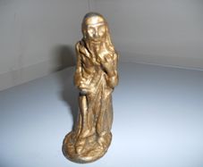 Antique Led "Old Man Figurine("4.5"tall)painted inGold Paint(Approx Early 1900's)