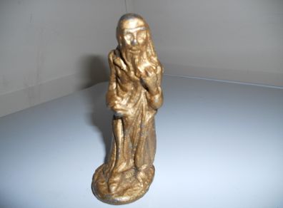 Antique Led "Old Man Figurine("4.5"tall)painted inGold Paint(Approx Early 1900's)