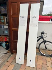 2 Ikea Lack White Shelves