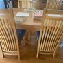 Wooden dining table and chairs - Extendable Image 6