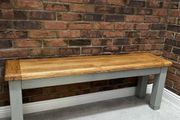Harvey Norman Savanagh Solid Oak Bench 140cm