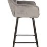 Capri Bottle Green Velvet Arm Stool Luxe Loft Kitchen Bar Chair Image 4