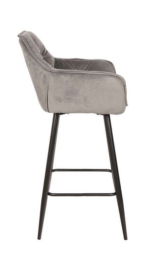 Capri Bottle Green Velvet Arm Stool Luxe Loft Kitchen Bar Chair