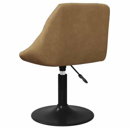 Swivel Dining Chairs 2 pcs Faux leather Brown 46 x 44 x 77.5 cm