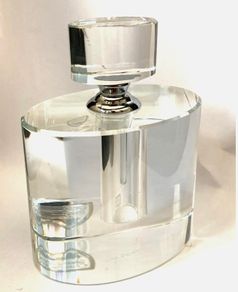 Heavy Oval Glass Perfume  Bottle