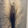 3 Black vases with fluffy pampas Image 7