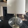 Pair of matching brass and glass table lamps Image 2