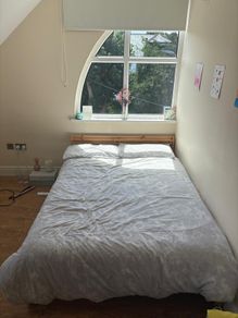 Double IKEA Bed + Mattress + Mattress Protector for Sale
