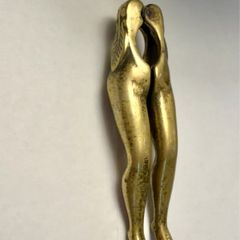 Vintage brass legs nutcracker