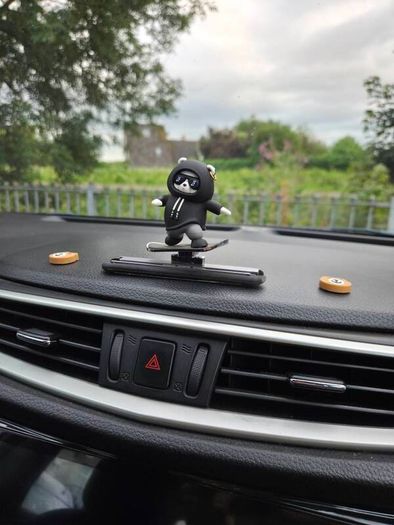 Sliding Panda Skateboard Car Dashboard Ornament