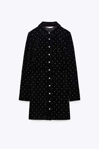 Zara Shimmery Velvet Dress