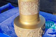 Late Nineteenth Century Brass and Copper Temple Vase