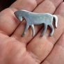 Vintage Silver toned Horse Brooch and Box Image 3