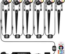 Garden Spot Lights Waterproof 20m Extendable Cable Plug-in Outside 12v Time