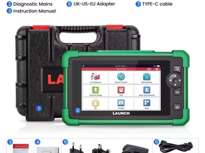 New LAUNCH X431 CRP919 EV Advanced Diagnostic Tool for Electric Vehicles ,Pro EV Diagnostic Scanner with 43+ Service Functions