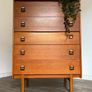 Vintage Retro Mid Century Teak Tallboy/Chest of Drawers by Symbol Image 8