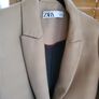 Zara Camel Longline Blazer Coat  Smart Tailored Jacket Image 2