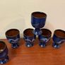 Retro Vintage jens carlsen for kilkenny design Water Jug and six goblets with fruit bowl Image 4