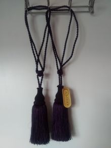 NEW Curtain & Chair Purple Tie Backs Tassels
