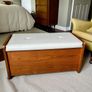 Mid century blanket box with vinyl top Image 2