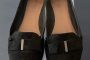 NEXT Black Flat Shoes Size 41 Suede &amp; Patent