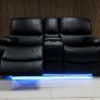 Rita Electric BLACK Leather Recliner Sofa Set Image 10