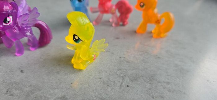 6 x Mane Six mini Figures 2inch transparent MLP G4 My Little Pony