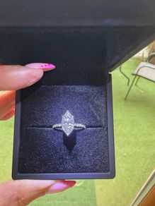 Brand new lab-grown diamond engagement ring
