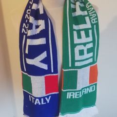 Ireland v Italy 6 nations rugby scarf