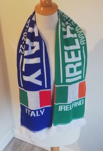 Ireland v Italy 6 nations rugby scarf