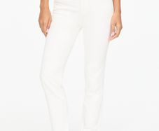 Pull & Bear White Straight-Leg Jeans