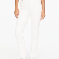 Pull & Bear White Straight-Leg Jeans