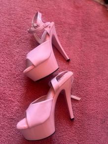 Pink pleaser pole fitness high heels, brand-new