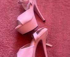 Pink pleaser pole fitness high heels, brand-new