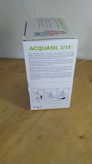 AcquaSIL 2/15 liquid polyphosphate refill pouch for limescale prevention and designed exclusively for the MiniDue product range