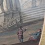 A Capriccio Of Rome Watercolour in 19th Century Wooden Baroque Frame Image 6