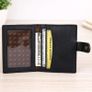 Genuine Leather Card Holder Wallet for Men & Women Slim Card Case with Snap Closure Compact Minimalist Wallet Image 2