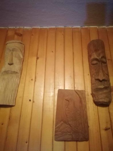 Hand made craft Carved Wooden Sculpture